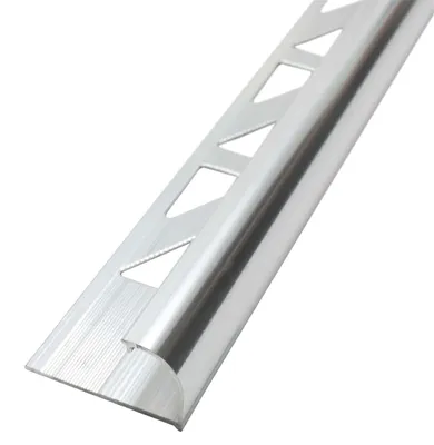 Produktbild von Dalsys Fliesenschiene Viertelkreisprofil Aluminium (eloxiert) Silber matt 2,5m x 8mm, Rundprofil Halbrundprofil