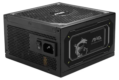 Zdjęcie produktu dla MSI MAG A1000GL PCIE5 II, 1000 W, 100 - 240 V, 50/60 Hz, Aktywne, 120 W, 999,6 W