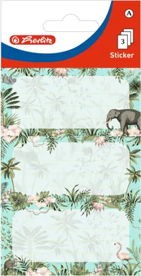 Produktbild von herlitz Buchetiketten Tropical 76 x 35 mm