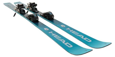 Obrázok produktu pre HEAD WC e.Race Team SW + lyžiarky JRS 7.5 GW, detský lyžiarsky set, modrá farba, dĺžka 150 cm