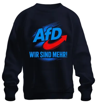 Produktbild von AfD Wir Sind Mehr Deutschland Patriot Statement Sarkasmus Sweatshirt Pullover, Navy, M