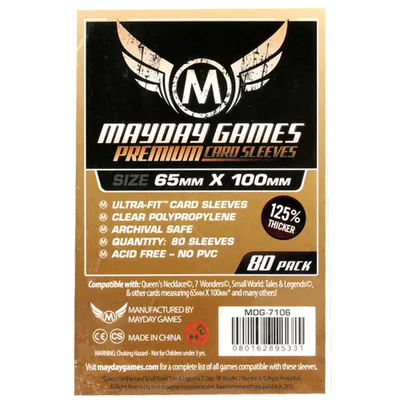 Produktbild von Mayday Premium Magnum Copper Sleeves Hüllen 65x100mm 80 Stück für 7 Wonders 7106