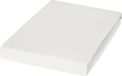 A white fitted sheet is shown lying flat on a white background.