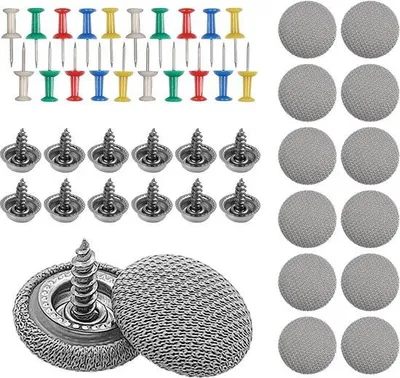Produktbild von Auto-Dach-Reparatur-Kit mit Klinknagel-Set - inklusive Schraubendreher und Maßband - für Fahrzeuge, Lastwagen, Busse und Caravans.