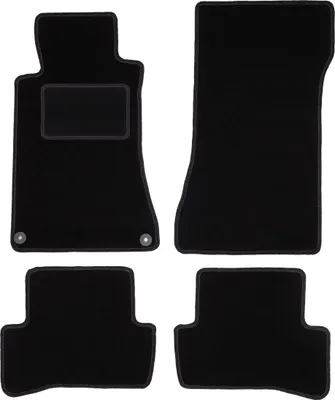 Obrázek produktu pro černé velurové rohože pro: C W203 coupe 2000-2008