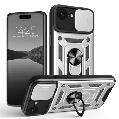 Produktbild von Armor Handyhülle für Apple iPhone 17e Kameraschutz Handy Panzer Case Cover Schutzhülle Outdoor Farbe: Silber