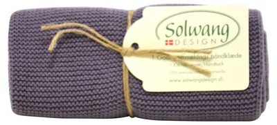Produktbild von Solwang Küchentuch DUNKEL STAUBIG LILA gestrickt Geschirrtuch Handtuch Baumwolle