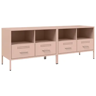 Image de vidaXL Armoires TV 2 pcs. Rose 68x39x50,5 cm Acier