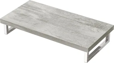 Produktbild von Mai & Mai Waschbeckenauflage 50x100cm inkl. Edelstahlkonsolenträger Waschtischhalter gebürstet Greige