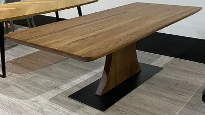 Luxus Massivholz Esstisch Küchentisch Braun Schwarz Luxury Solid Wood Dining Table Kitchen Table Brown Black