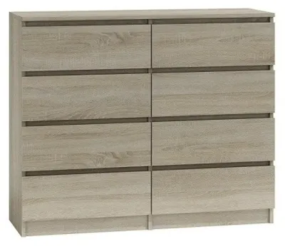 Zdjęcie produktu dla Topeshop M8 120 SONOMA, Dąb, 8 szuf., Płyta wiórowa, Monochromatyczny, Nowoczesny, Płyta wiórowa