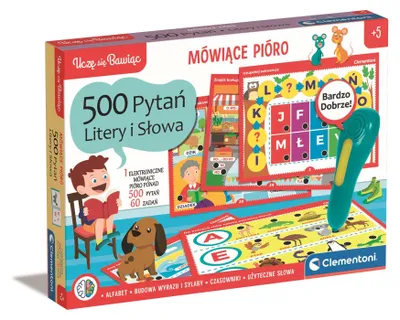 Image de Stylo parlant 500 questions lettres et mots apprendre en s'amusant langue polonaise Clementoni 50780