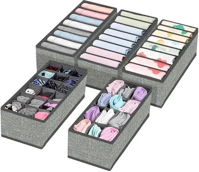 Productafbeelding van Kledingkastorganizer met Opbergdozen - Set van 5 Stuks