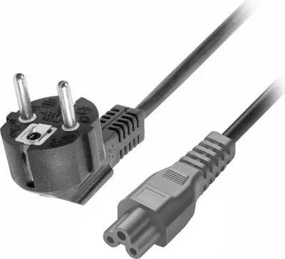 Produktbild von J49C Kaltgerätekabel Netzkabel Stromkabel CEE 7/7 zu C5 3-polig Monitor Netzteil 120cm