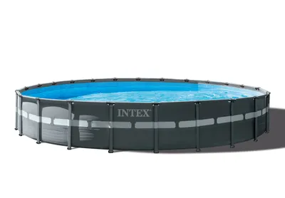 Produktbild von Intex 26340NP, 47241 l, Gerahmter Pool, Kind & Erwachsener, Leiter, Anthrazit, Blau