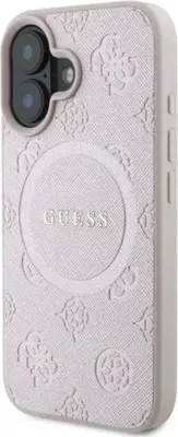 Immagine prodotto di Guess Guhmp16Spsapsmep Iphone 16 6.1 Różowy/Pink Custodia rigida Saffiano Peony Classic Logo Magsafe