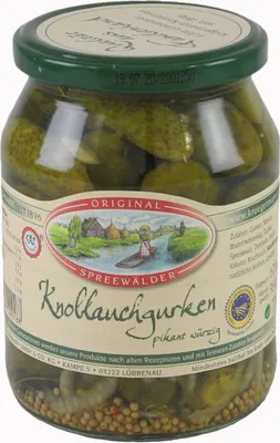 Produktbild von Krügermanns Original Spreewälder Knoblauchgurken (720 ml Glas)