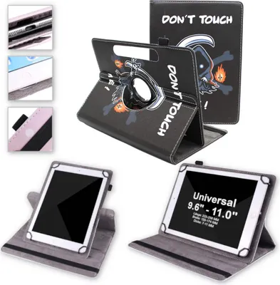 Produktbild von Für Lenovo Tab M10 3rd Gen 10.1 2022 360 Grad Motiv 17 Tablet Tasche Kunst Leder Etuis