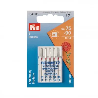 Produktbild von PRYM Nähmaschinennadeln 130/705 Sticken 75+90