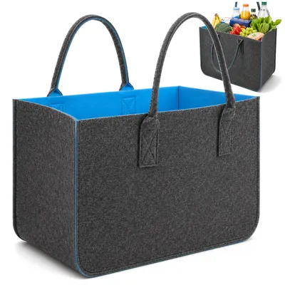 Produktbild von com-four® Filztasche XXL Shopper - Einkaufstasche 44 x 30 x 26 cm