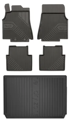 Produktbild von Gummimatten + Kofferraumwanne für Mercedes-Benz Klasa A W169 2004-2012 (Schrägheck, Notrad, mit Reserverad) – Schwarz, passgenau – Wielganizator