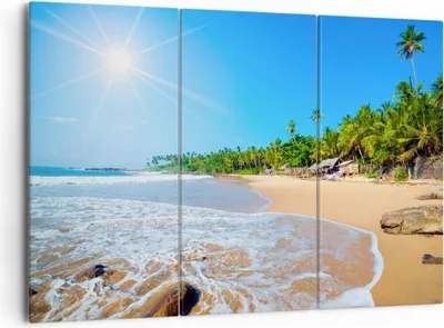 Produktbild von Bild auf Leinwand - Leinwandbild - Insel Landschaft Maledivie Freiheit - 165x110cm - Wand Bild - Wanddeko - Leinwanddruck - Bilder - Kunstdruck - Leinwand bilder - Wandkunst - CE165x110-2391