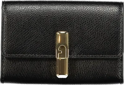 Produktbild von Stilvolle Damenbrieftasche in Schwarz mit Regenbogen-Akzent
