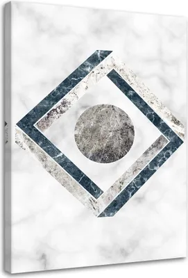Produktbild von Leinwandbild geometrische abstraktion 70x100 cm Feeby grau wandbild bereit zum aufhängen