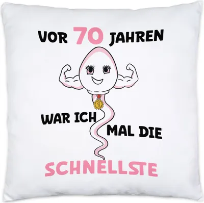 Produktbild von Vor 70 Jahren War Ich Mal Die Schnellste Kissen 70. Geburtstag Feier Party Geburtstagstorte Dance Birthday