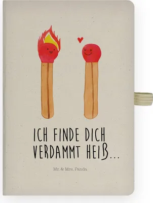 Produktbild von Mr. & Mrs. Panda Skizzenbuch Streichhölzer - Transparent - Geschenk, Journal, Tagebuch, a4, Liebesbeweis, Adressbuch, notizbuch, Freundin, Liebesgeschenk