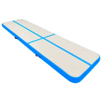 Zdjęcie produktu dla vidaXL Nadmuchiwana mata gimnastyczna z pompką 600x100x15 cm PVC niebieska