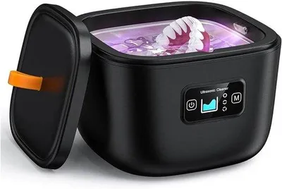 Produktbild von Automatische Uhr- und Schmuckreiniger - Hochfrequenz-Prothesenreinigung - Für Uhrenhalter, Brillen und Schmuck - Schwarz
