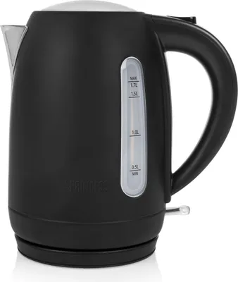 Produktbild von Princess 01.236032.01.001 Edelstahlwasserkocher, 1,7 l, 2200 W, Schwarz, Edelstahl, Edelstahl, Wasserstandsanzeige, Überhitzungsschutz