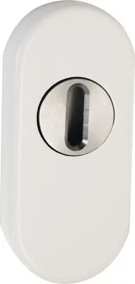 Produktbild von Schieberosette oval PZ 14 mm Alu weiß lackiert