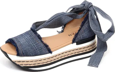 Produktbild von F4134 sandalo donna tissue blu jeans HOGAN H360 scarpe Sandale Schuh Frau