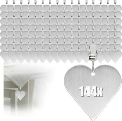 Produktbild von com-four® 144x Tischdeckenbeschwerer, Tischtuchgewichte aus rostfreiem Edelstahl