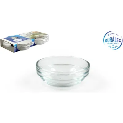 Immagine prodotto di Duralex Lys Ciotole impilabili in vetro per la cucina, per montare - 6 cm (2" ) - Confezione da 4