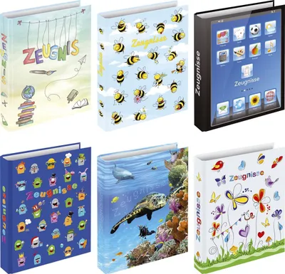 Zdjęcie produktu dla RNK Verlag 46509 Segregator ringowy "Schooldoodle" - A4, mechanizm 4 ringowy