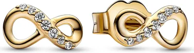 Produktbild von PANDORA Ohrstecker Infinity für Damen, vergoldet