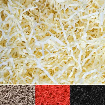 Obrázek produktu pro Creative Deco 1 kg krémově žlutý řezaný papír na vyplňování dárků