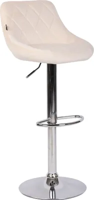Produktbild von Barhocker HLO-CP268 Samt chrom  creme