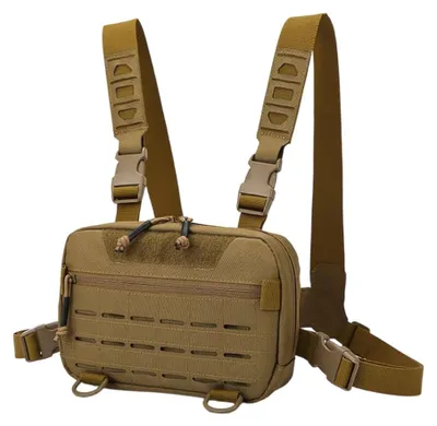 Taktische Brusttasche, wasserdicht, braun, für Outdoor-Sport