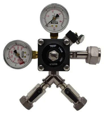 Image de Reducteur de pression, régulateur de pression, détendeur - CO2 pour Tireuse a biere, 2-ligne, 3bar