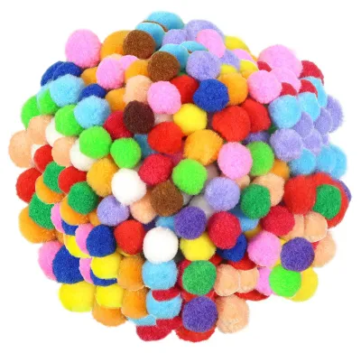 Imagen del producto de Pompones, 10 mm, 300 unidades, de colores variados, para manualidades