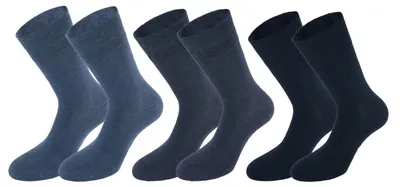 Tobeni Herren Socken 6-er Pack mit Elasthan und Softrand ohne Gummi Jeans Töne