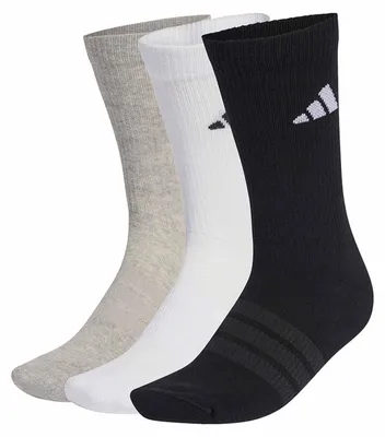 Immagine prodotto di Adidas - Calzini unisex da uomo/donna, sportivi (confezione da 3) SX710 (taglia 43-44,5 EU) (nero/grigio/bianco)