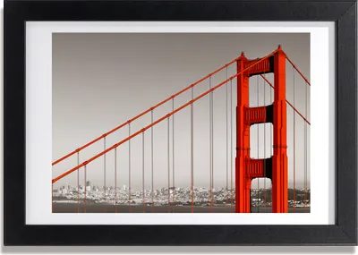 Produktbild von Bild 30x20 MDF-Rahmen, Wandkunst Brücke in San Francisco