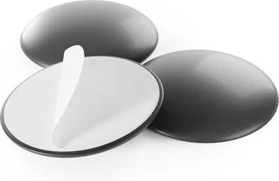 Image de Butée de porte autocollante 40 mm, noire, lot de 10 pièces, butée murale