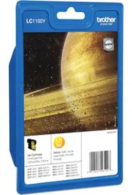 Produktbild von Brother LC1100YBP - Gelb - original - Blisterverpackung - Tintenpatrone - für Brother DCP-185, 385, 585, 6690, MFC-490, 5490, 5890, 6490, 990