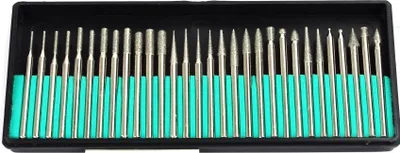 Produktbild von Diamant Schleifer Set 30tlg. Mini Fräser zum gravieren, Fräsen und Schleifen